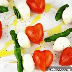Valentine's Caprese Skewers