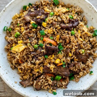 A serving of fried rice in a bowl.
