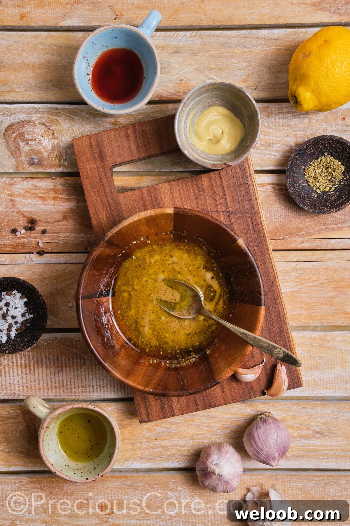 Mixed salad dressing for Italian chopped salad.