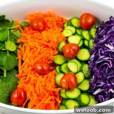 Spinach cabbage salad with honey lemon dressing