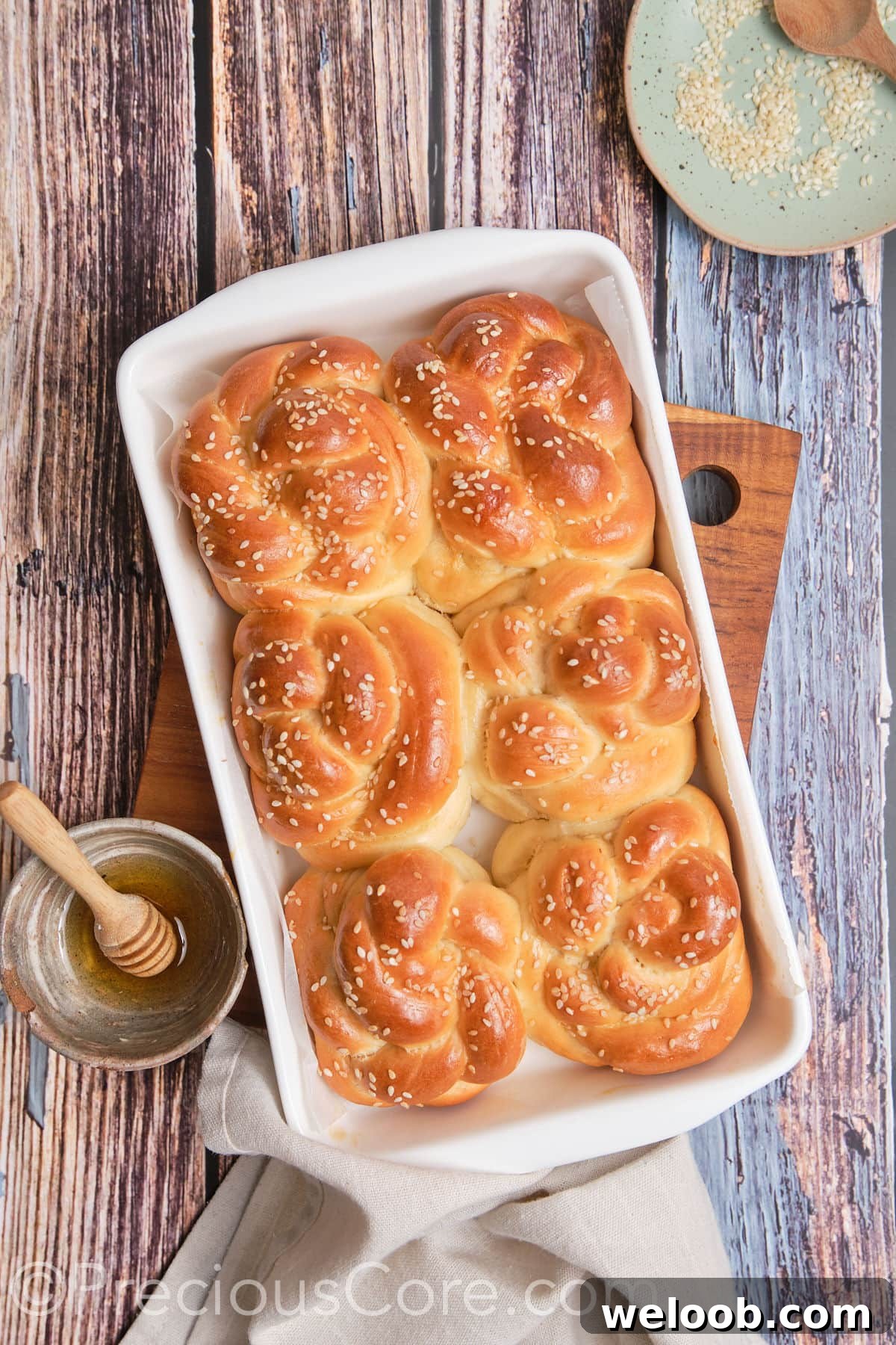 Golden brown baked rolls.
