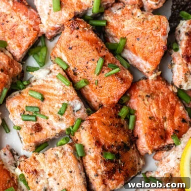 Square image of salmon.