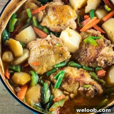 Chicken and Potatoes in pot