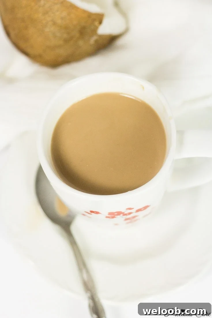 coconut hot chocolate healthy recipe