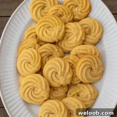 Danish Butter Cookies on a serving platter