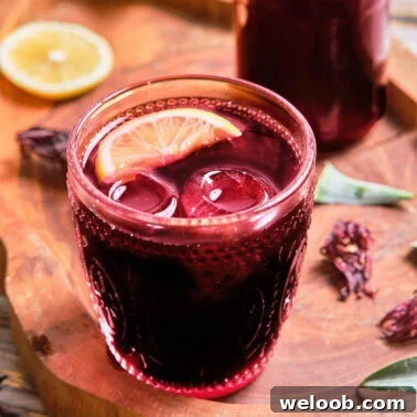Square image of homemade folere drink.