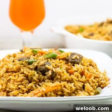 Cameroonian Jollof Rice on a plate