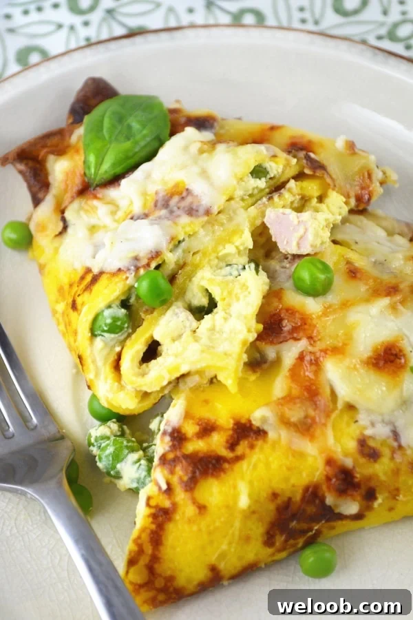 Cheesy crespelle close-up