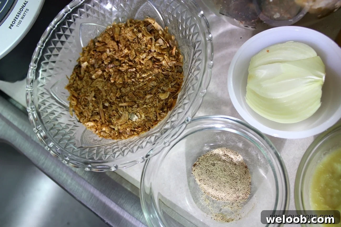 Ekwang ingredients on countertop.