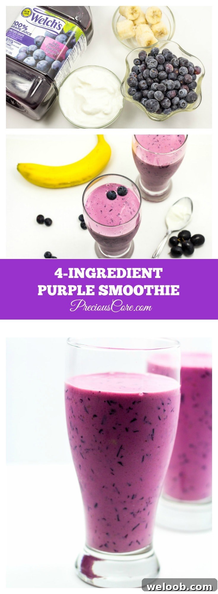 4-Ingredient Purple Smoothie