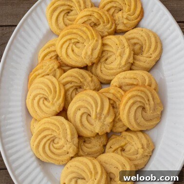 Danish Butter Cookies on a serving platter
