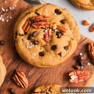 Cookies with pecans, chocolate chips, and butterscotch chips.