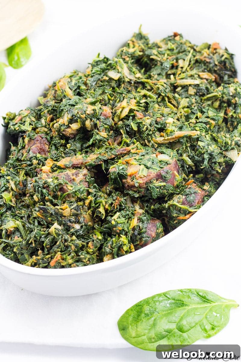 African Stewed Spinach - Precious Core