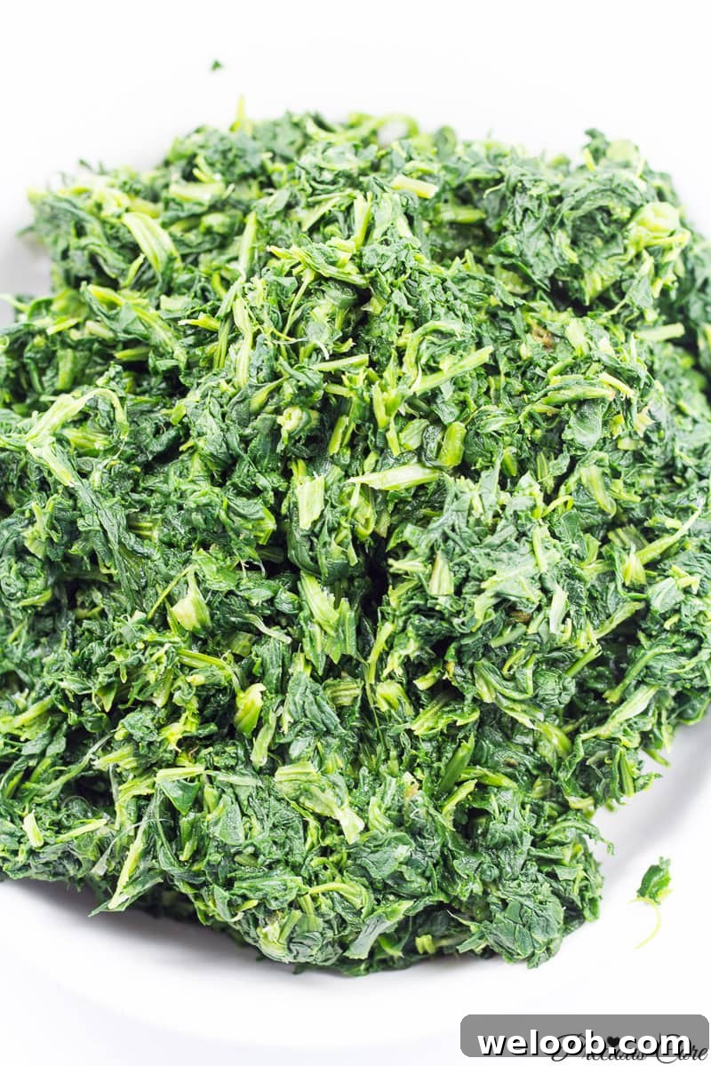 chopped spinach