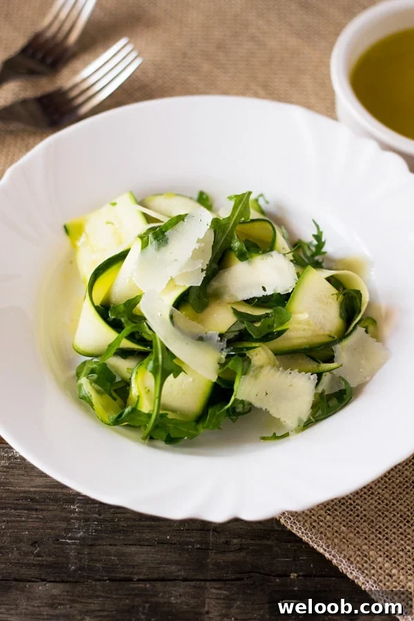 Zucchini ribbon salad