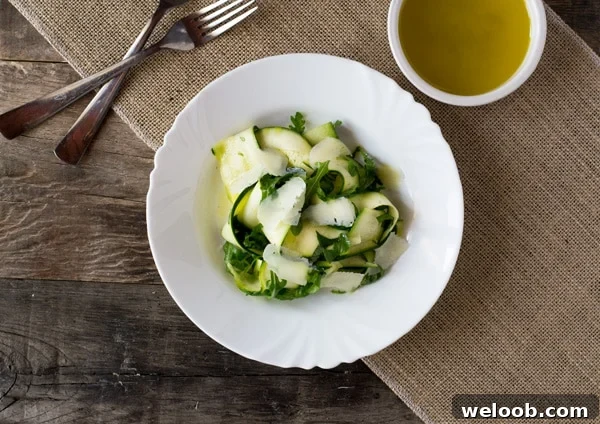 Zucchini ribbon salad