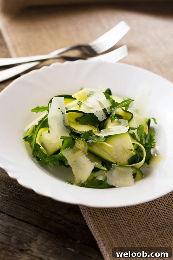 Zucchini ribbon salad