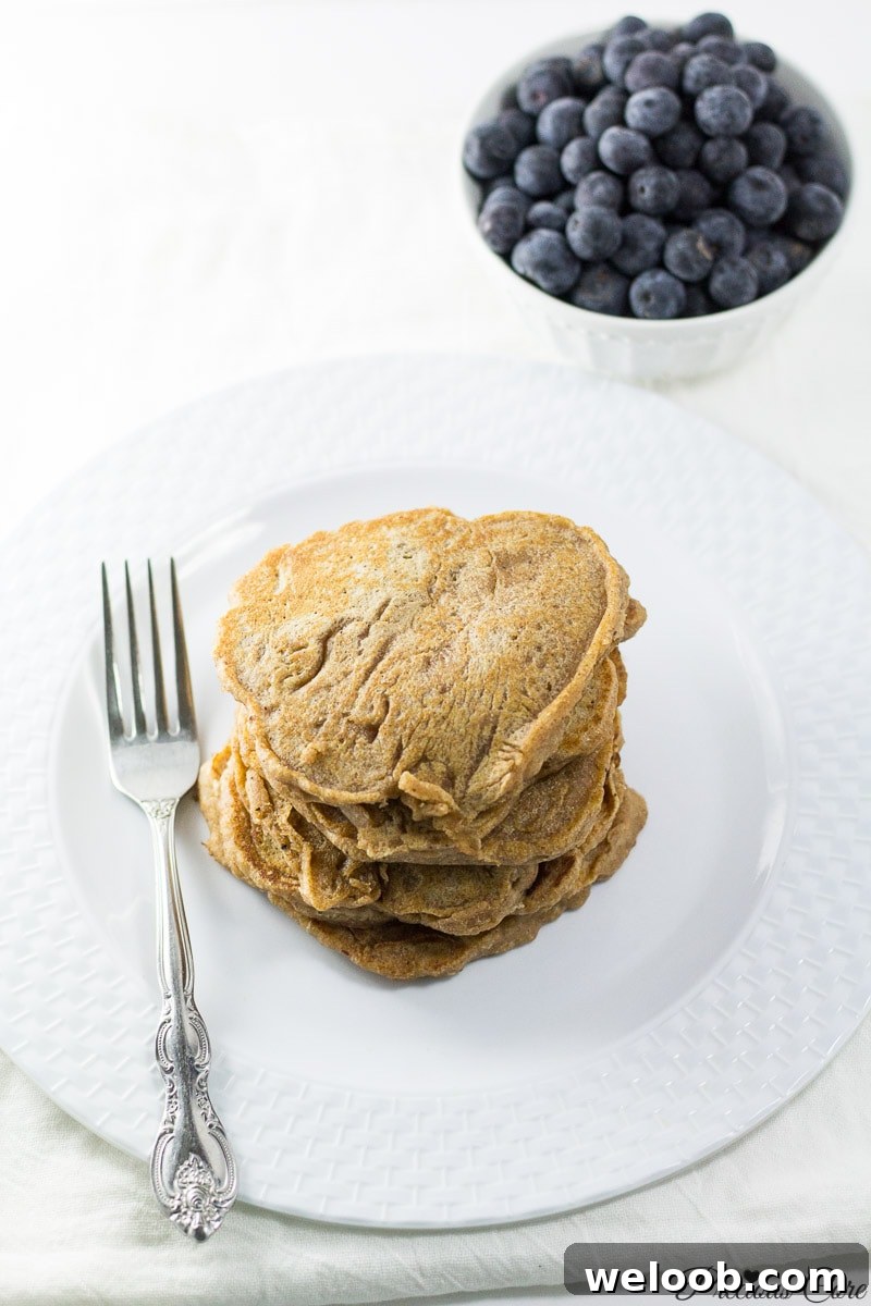 Healthy eggless pancakes