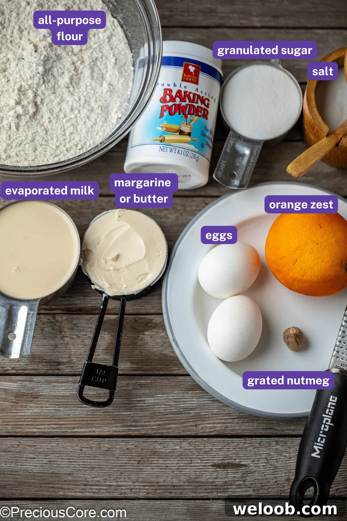 Ingredients for Chin Chin recipe.