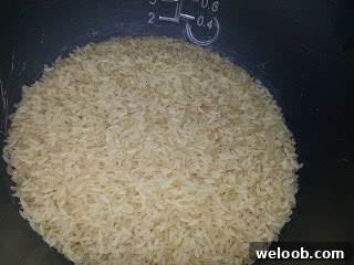 Coconut fried rice step 1