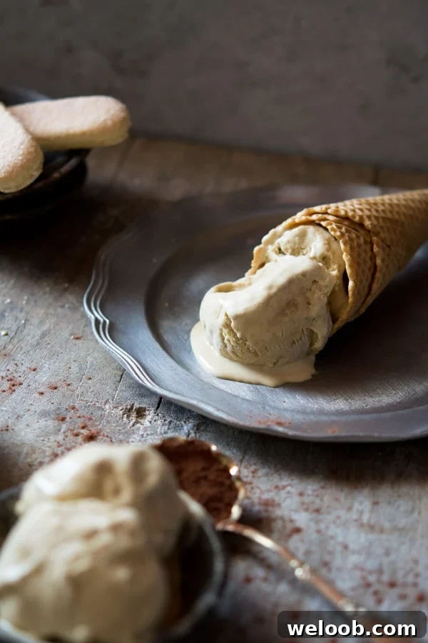 Ice cream melting on an ice cream cone sitting on a plate