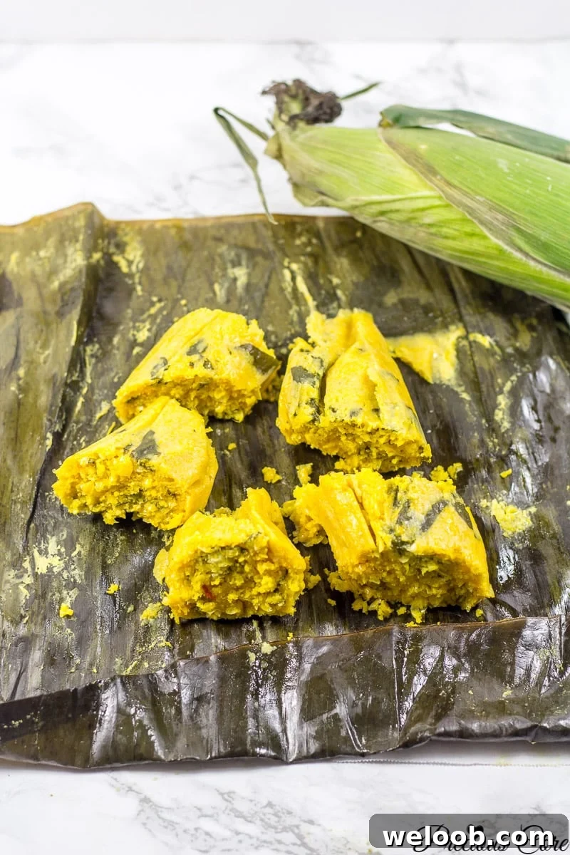 African fresh corn tamales