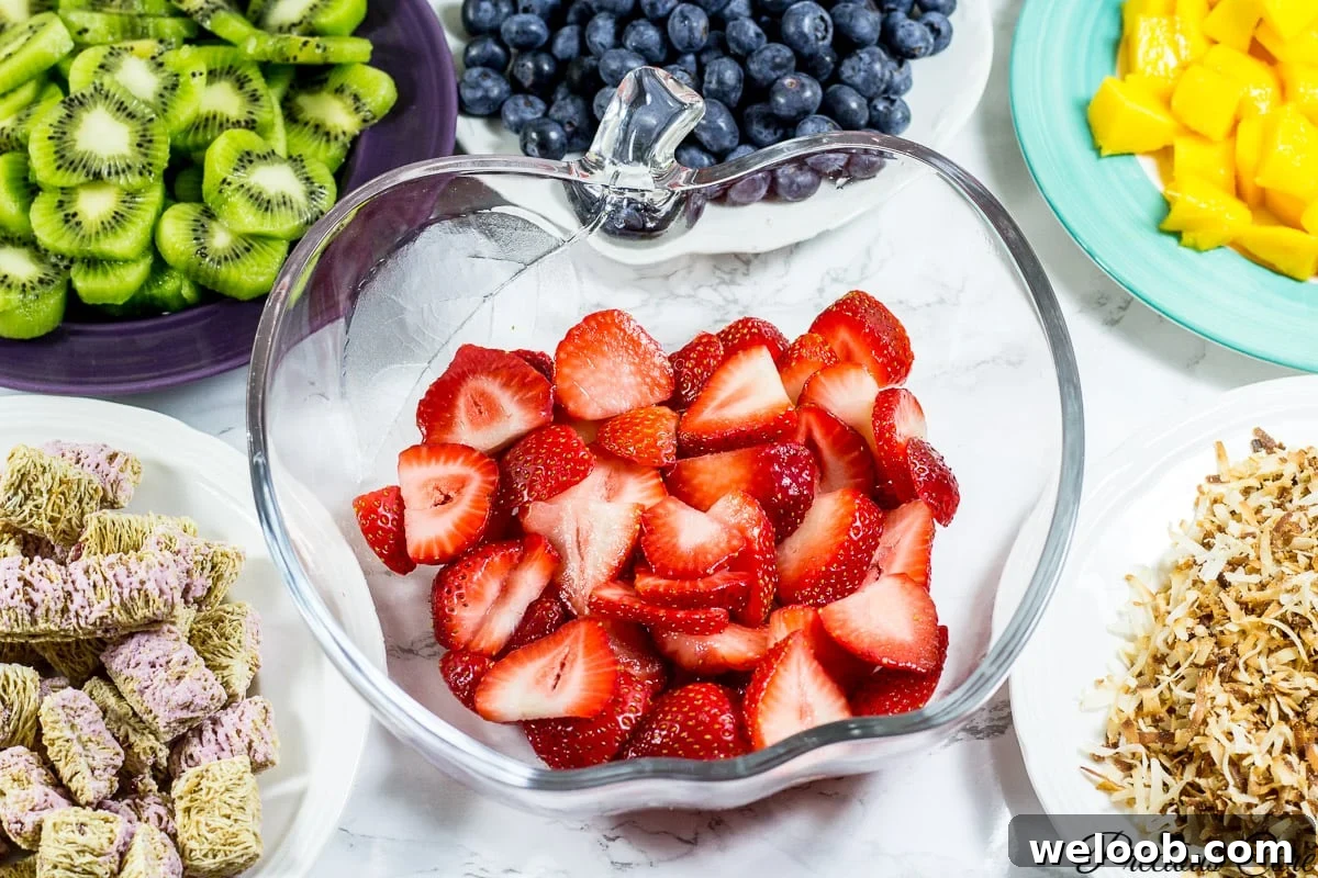 7 layer fruit salad layer 1