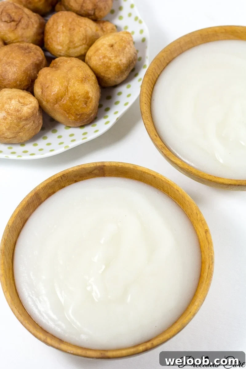 Freshly made raw pap