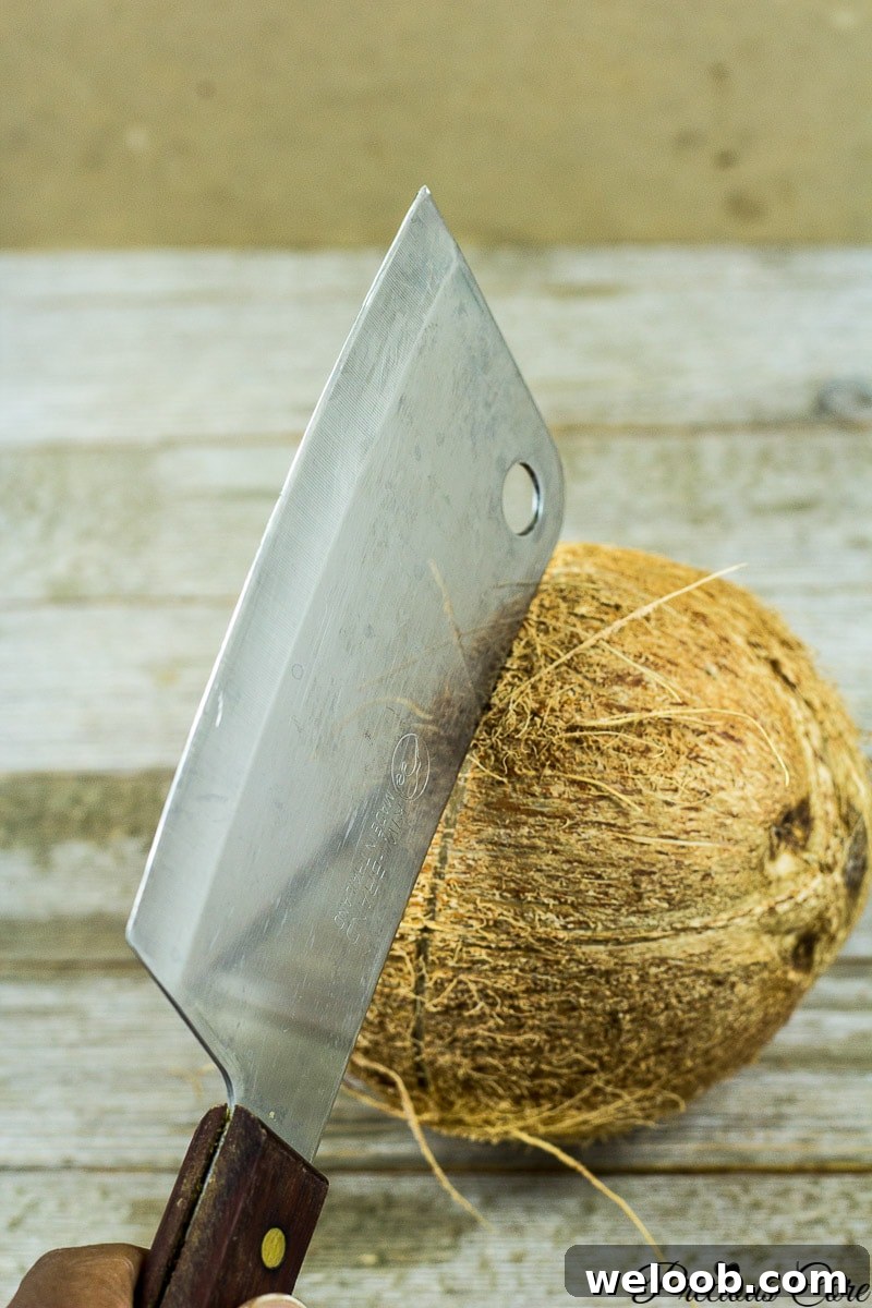 How to open a coconut