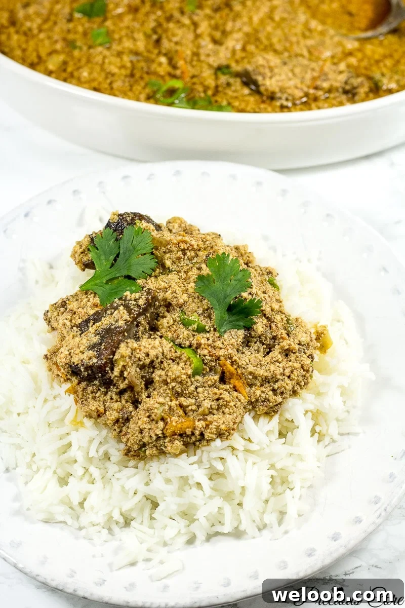 Egusi stew with boiled rice