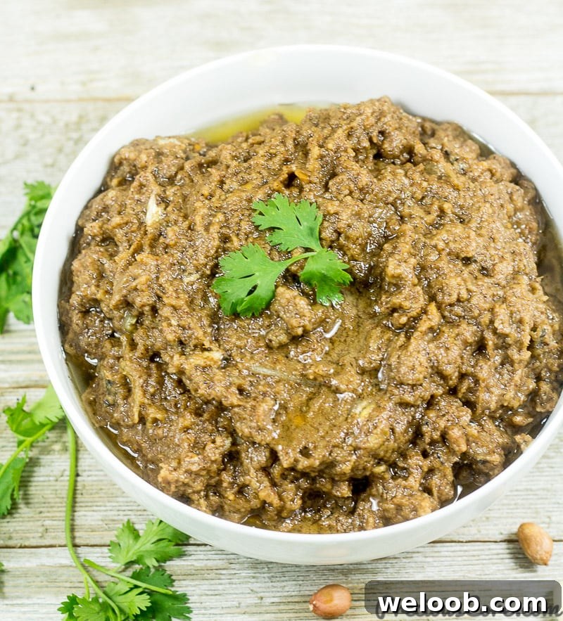 Bowl of groundnut paste, Cameroonian Mboh.