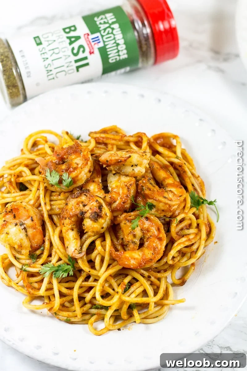 Blackened Shrimp Pasta for dinner