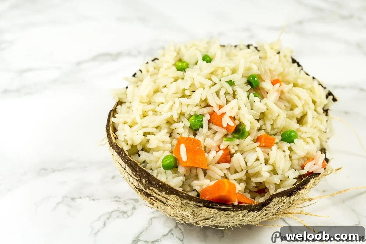 Rice cooked in coconut milk