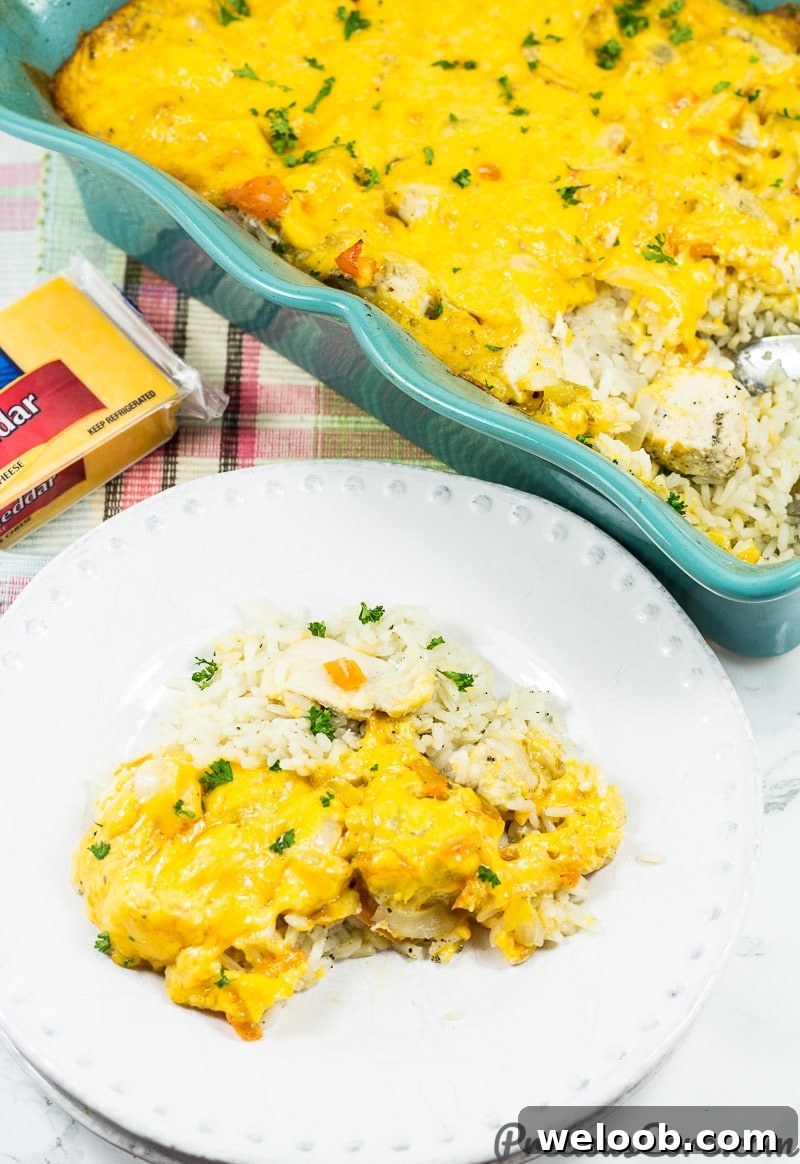 Baked chicken and rice casserole dinner