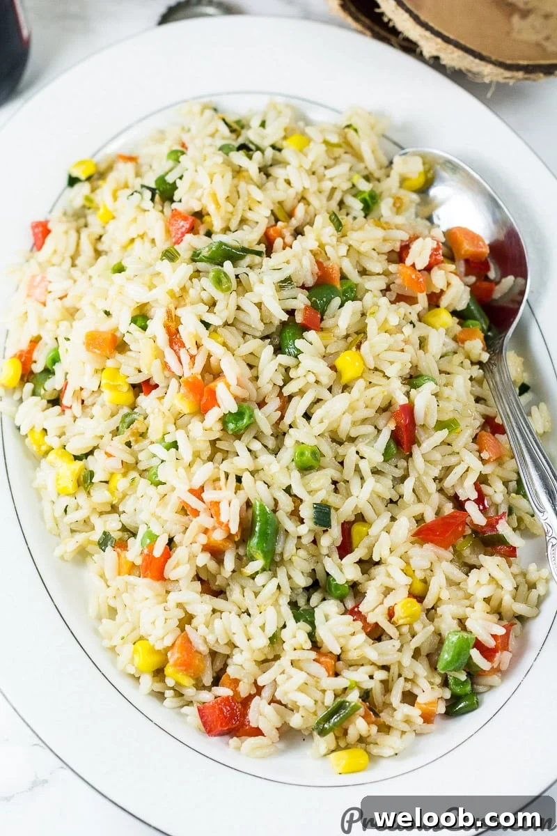 Coconut Fried rice with coconut oil