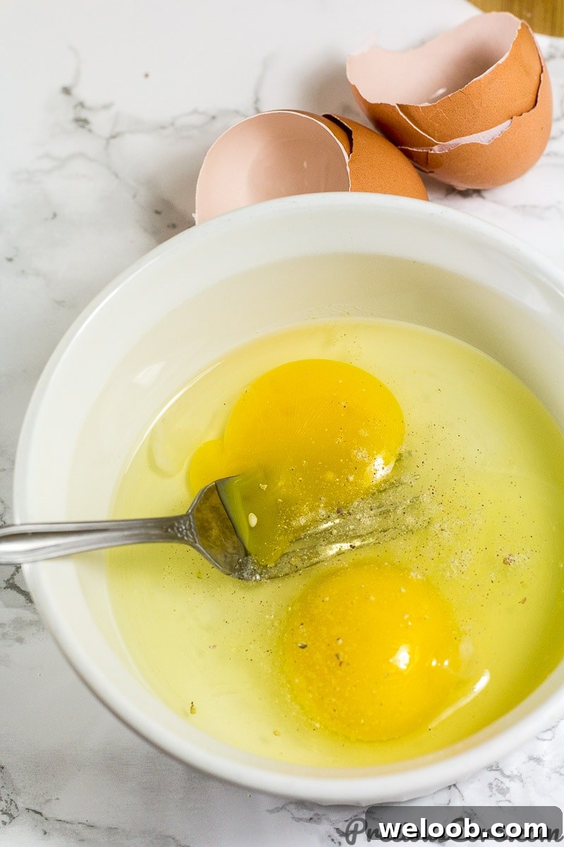 How to make an omelet with cheese - Step 1