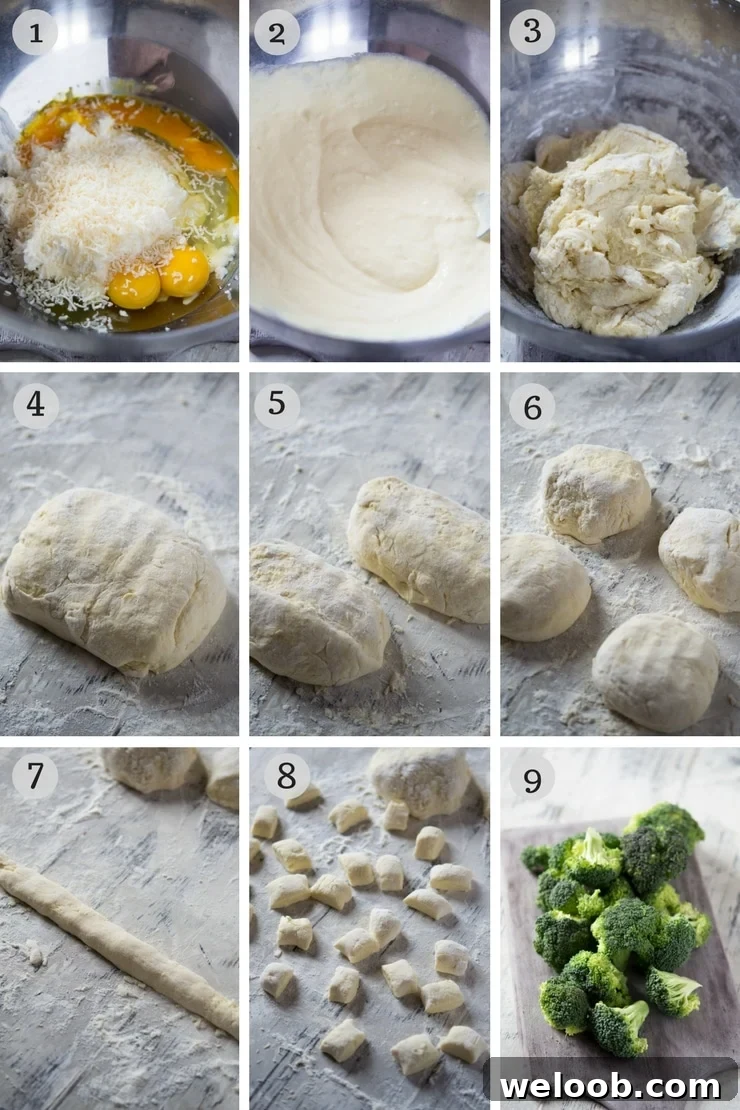 step by step photos for how to make ricotta gnocchi