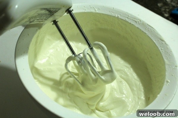 Whipped cream and condensed milk
