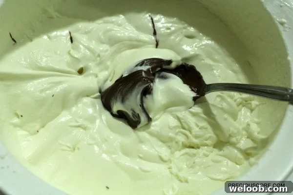 Adding chocolate spread