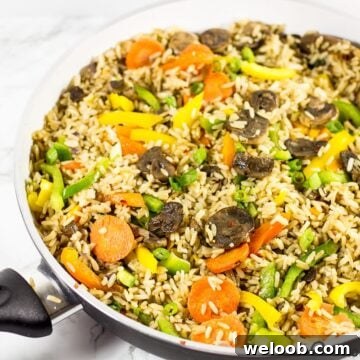 Mushroom fried rice recipe.
