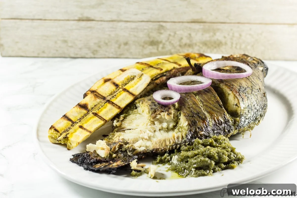 How African eat grilled tilapia fish 