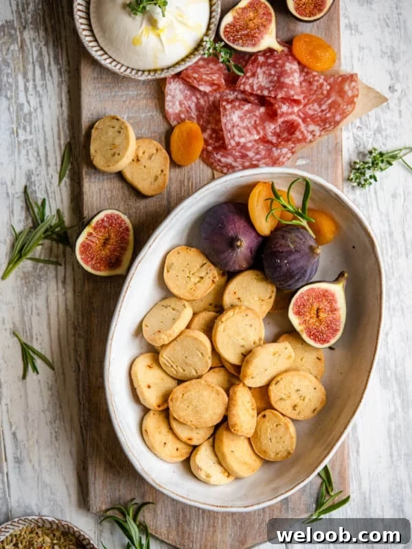 Parmesan cheese cookies in a bowl