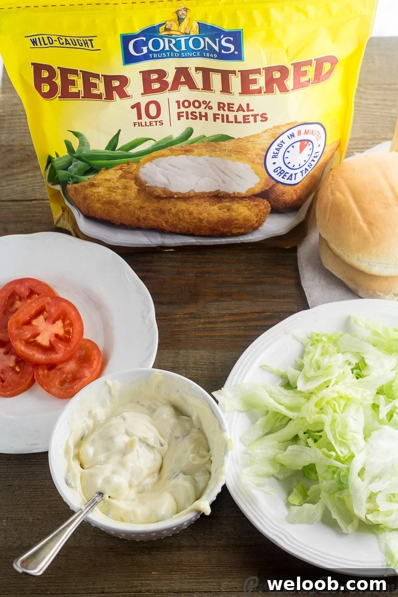 Easy fish sandwich recipe INGREDIENTS
