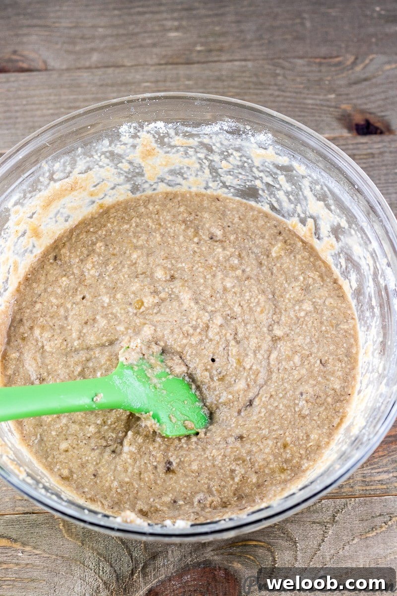 Healthy Banana Oat Muffins Batter