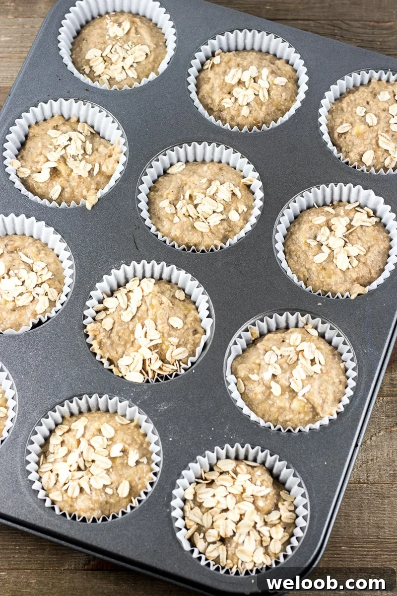 Healthy Banana Oat Muffins Batter