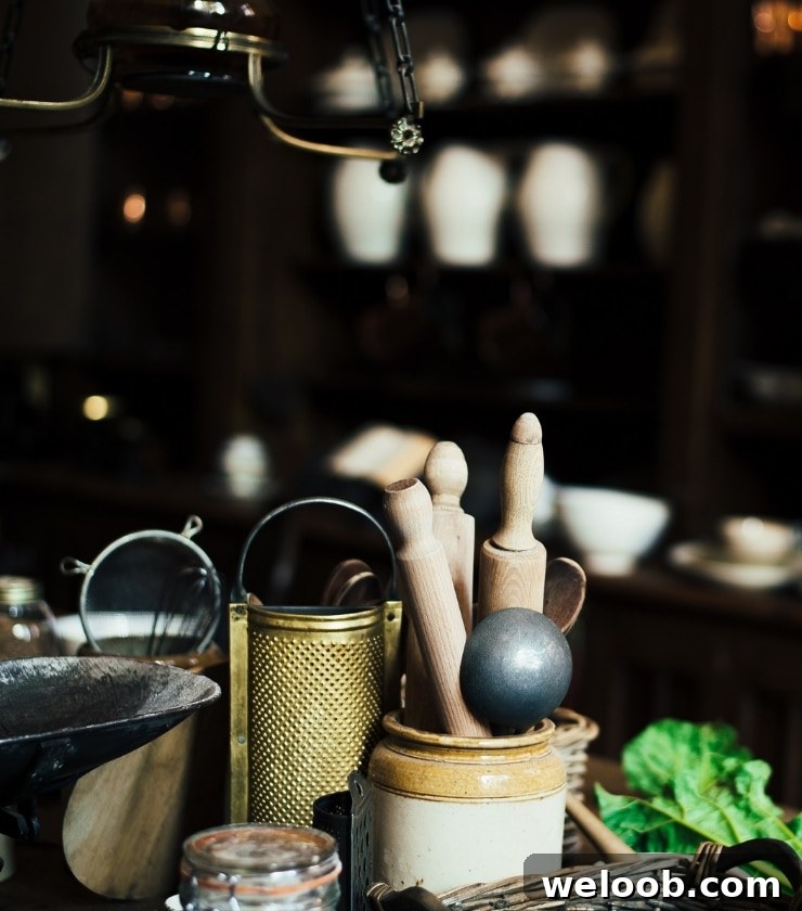 Essential kitchen tools for Italian cooking in a kitchen