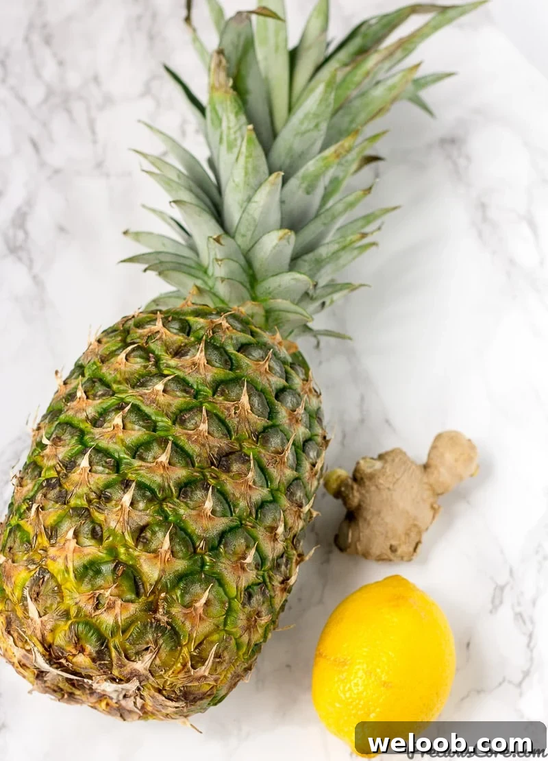 Pineapple Ginger Root and Lemon