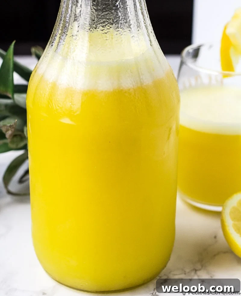 Pineapple Ginger Juice in a jar