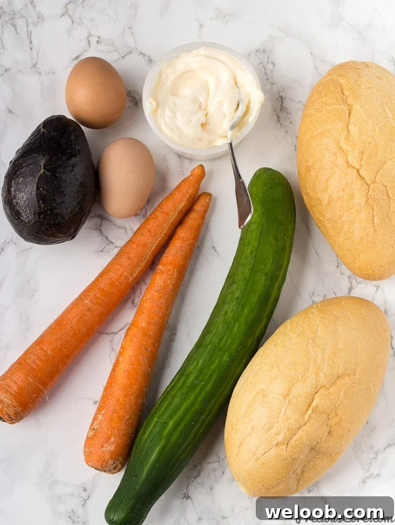 Ingredients for Breakfast Salad