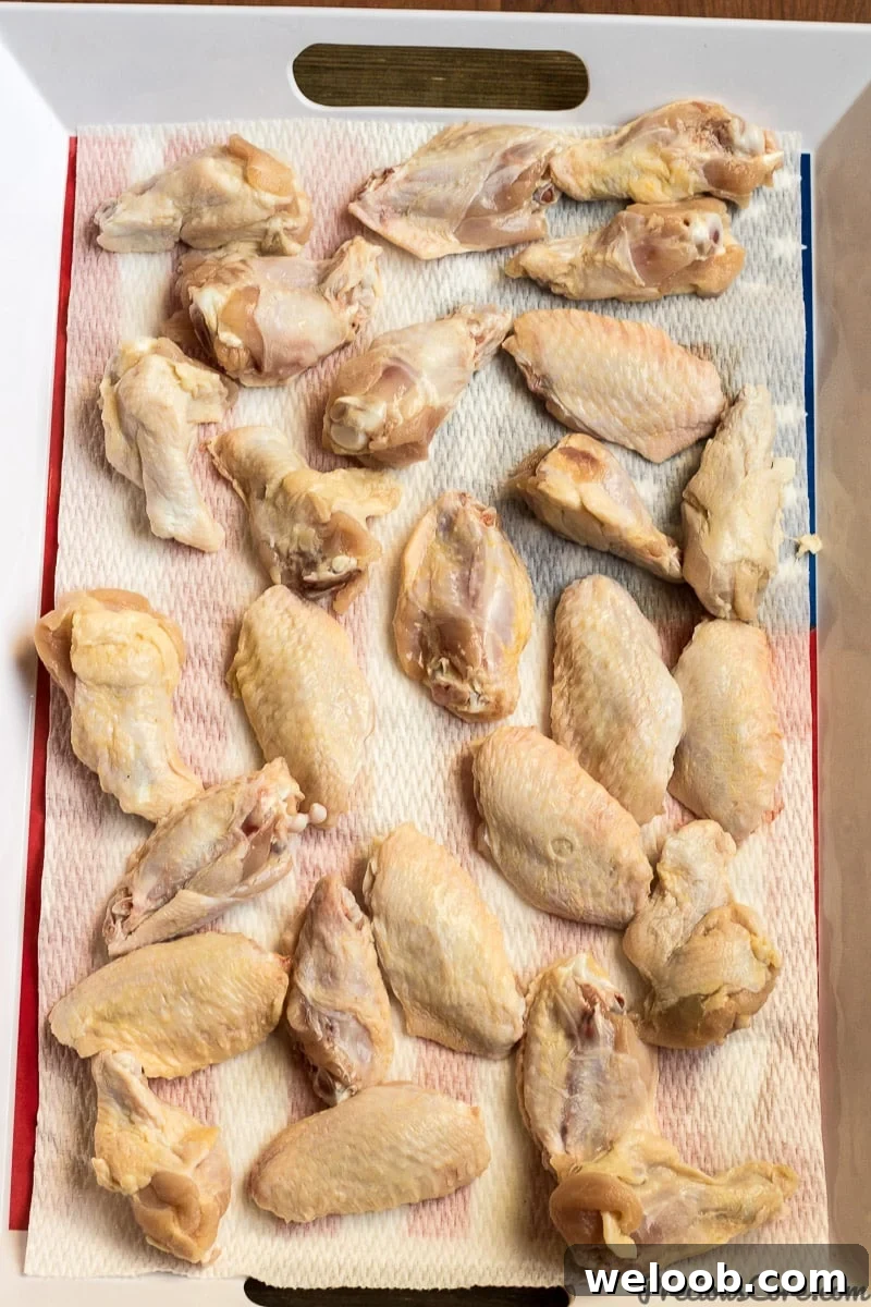 washed party wings